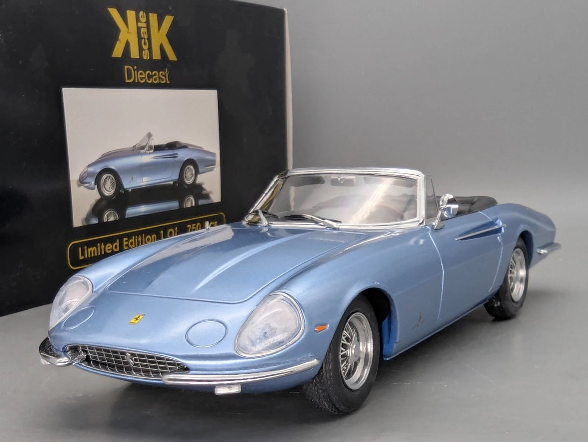 Modellautos 1:18 KK-Scale 180052 Ferrari 365 California Blau Metallic mit OVP