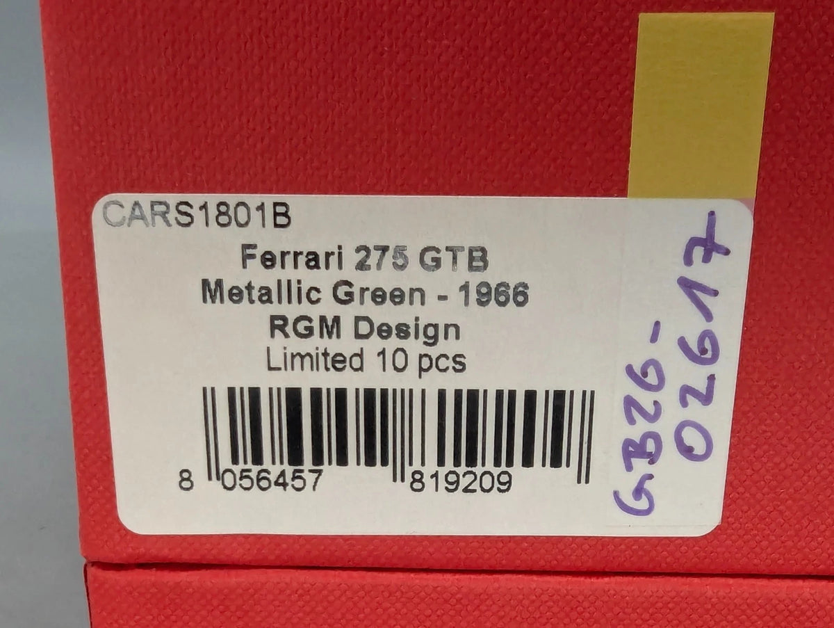 Modellautos 1:18 BBR Ferrari 275 GTB 1966 Metallic Green RGM Ltd 01/10 OVP