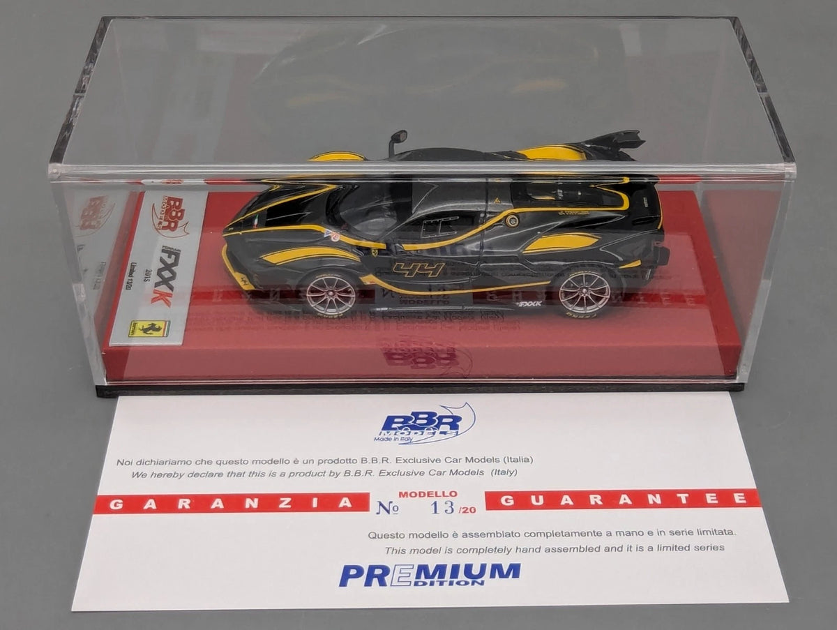 Modellautos 1:43 BBR Concept43 Ferrari FXX-K #44 Nero Stellato Ltd 13/20 OVP