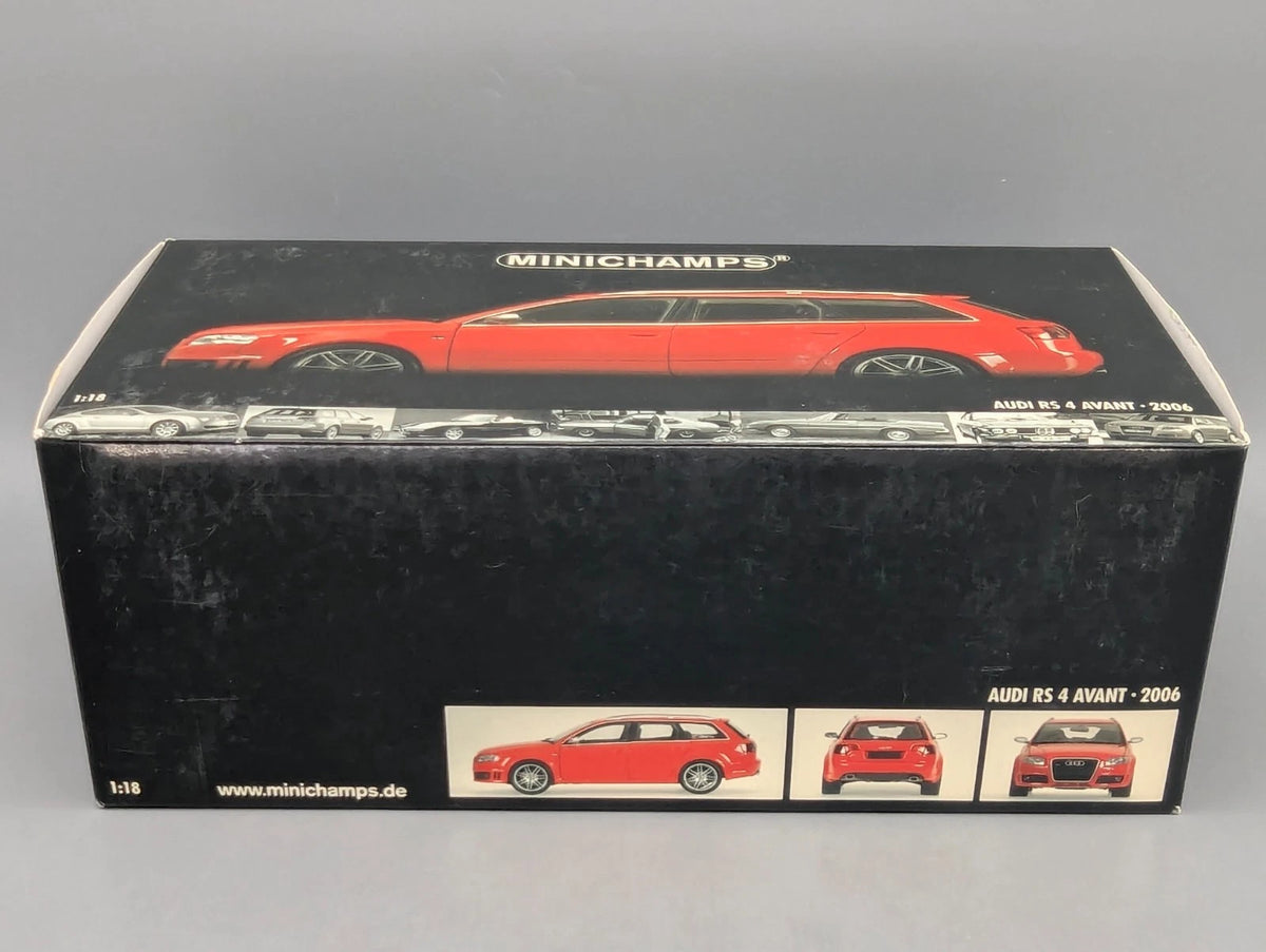 Modellautos 1:18 Minichamps Audi RS 4 Avant 2006 Rot mit OVP