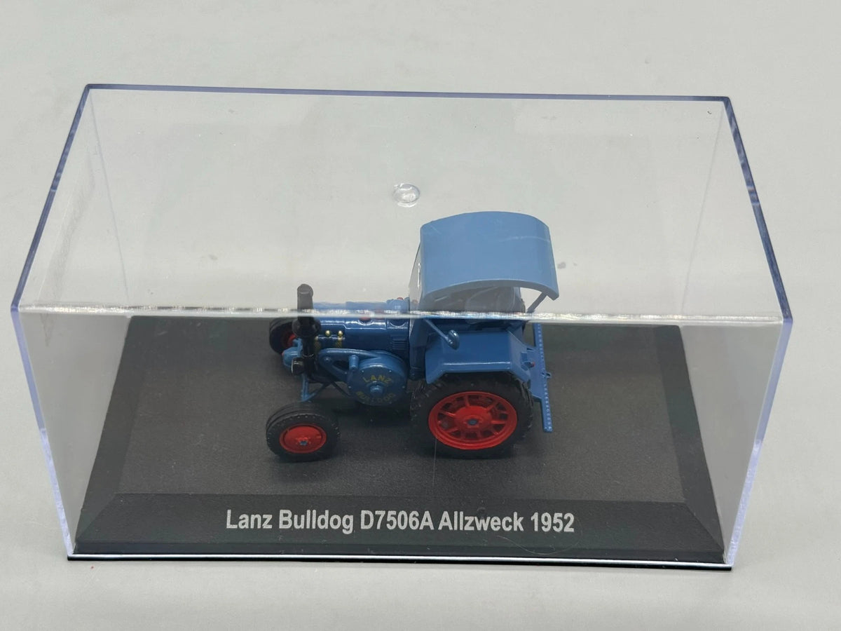 Traktor Modell 1:43 Hachette Lanz Bulldog D 7506A Allzweck 1952 + Vitrine