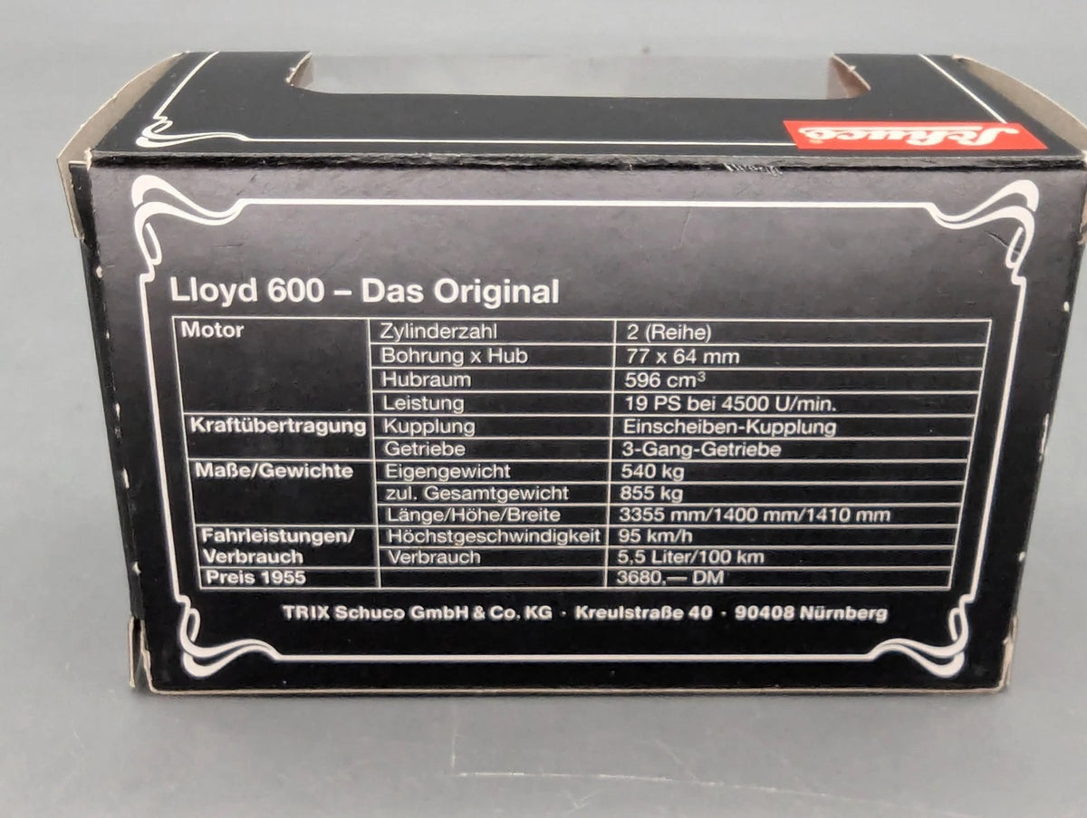 Modellautos 1:43 Schuco Lloyd 600 Orange Weiß mit OVP