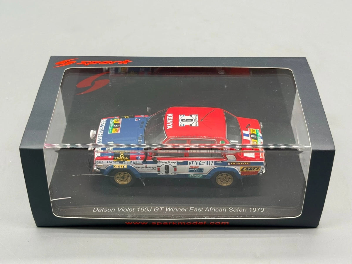 Modellautos 1:43 Spark Datsun Violet 160J GT Winner East African Safari mit OVP
