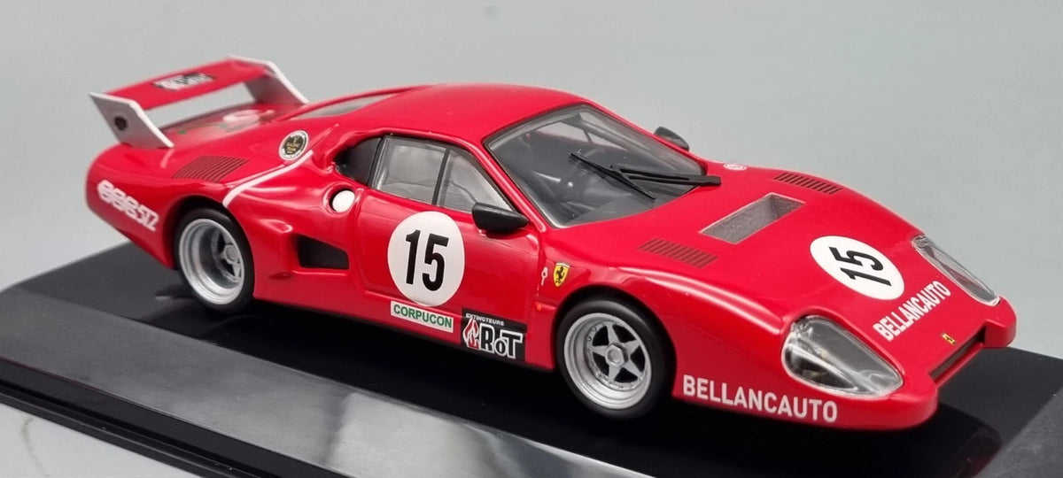 Modellautos 1:43 Bburago Racing Ferrari 512 BB 1000km Monza 1981 #15 OVP