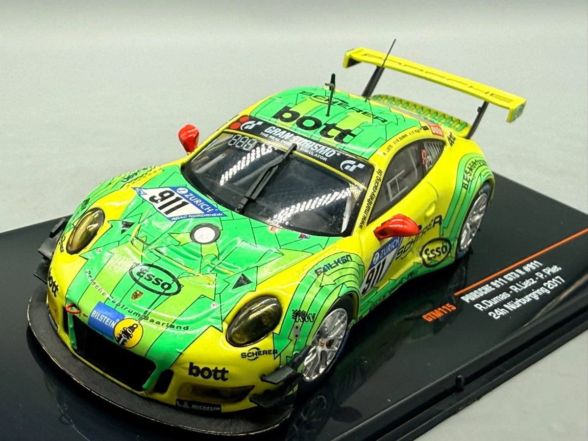 Modellautos 1:43 Ixo Porsche 911 GT3 R #911 24h Nürburgring 2017 mit OVP