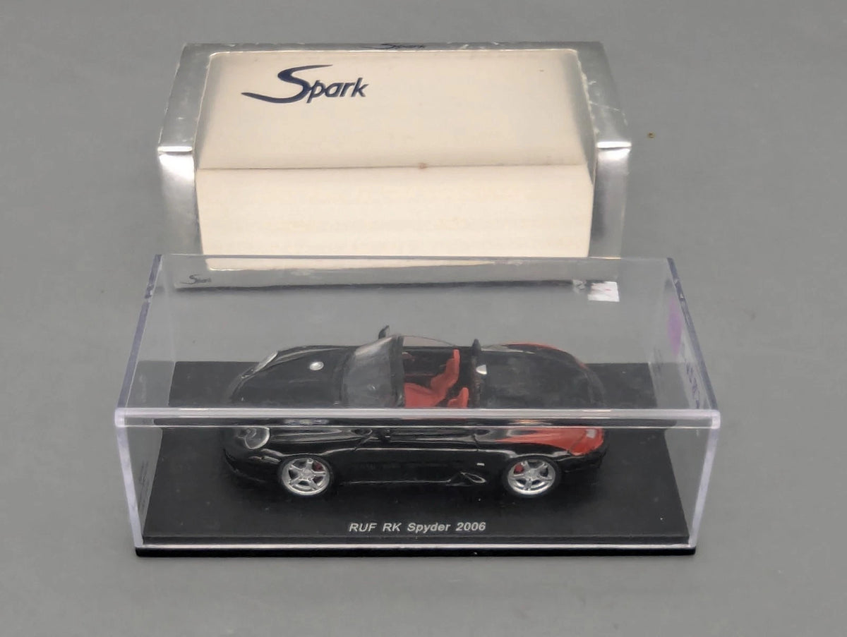 Modellautos 1:43 Spark S0708 Ruf RK Spyder Black 2006 mit OVP