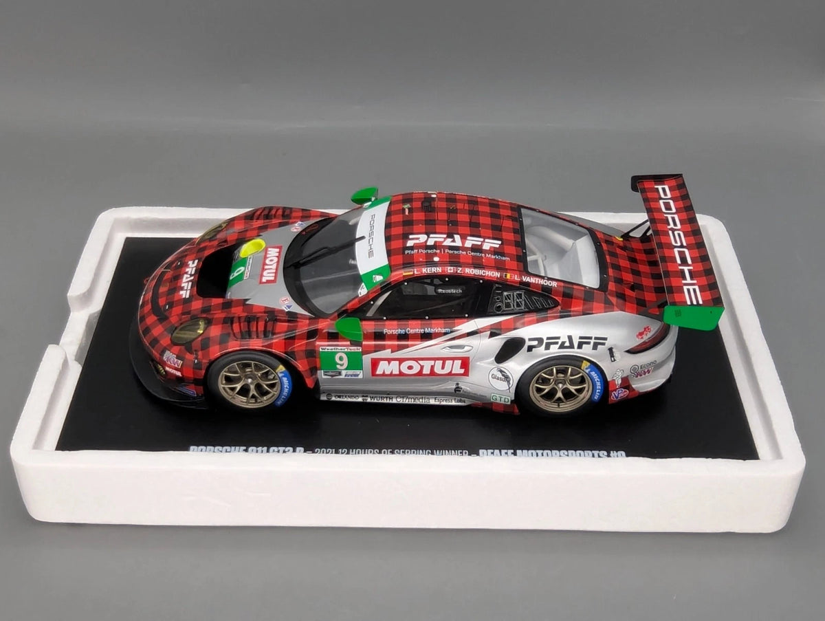 Modellautos 1:18 Spark Porsche 911 GT3 R WINNER 12h Sebring 2021 Pfaff #9 OVP