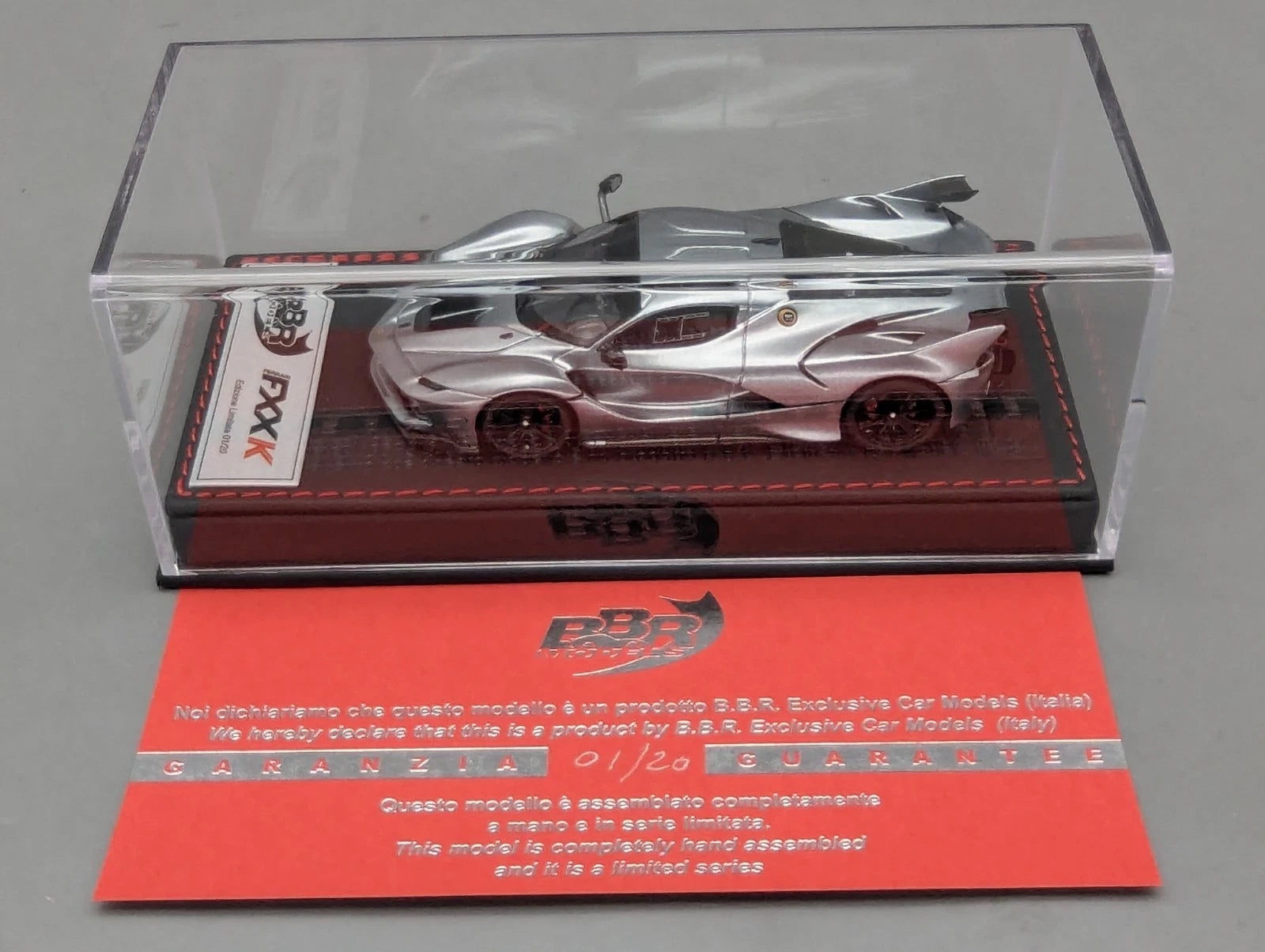 Modellautos 1:43 BBR Deluxe Calsito Ferrari FXX-K Grigio Titanio Ltd 01/20 OVP