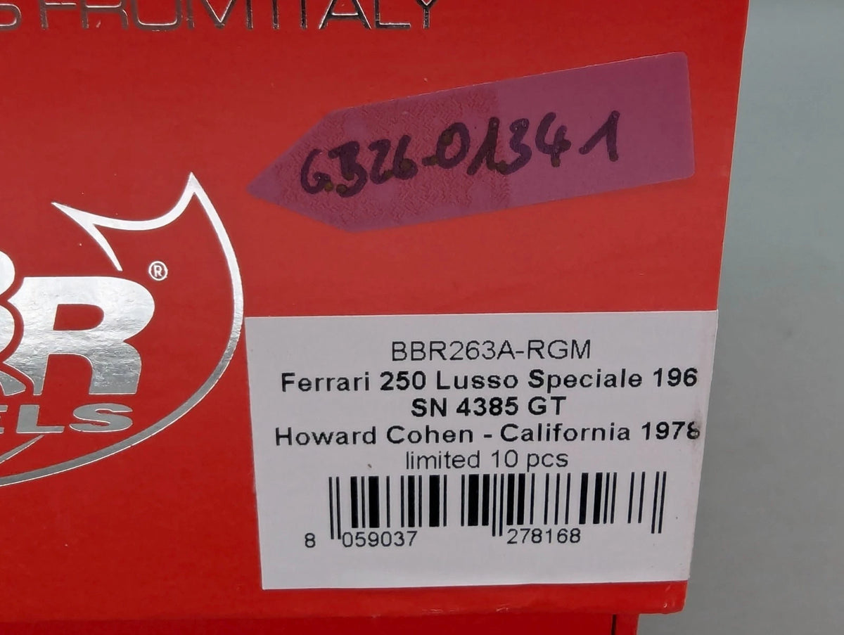 Modellautos 1:43 BBR Ferrari 250 GT Lusso Speciale 1963 S/N 4385GT Ltd 08/10 OVP