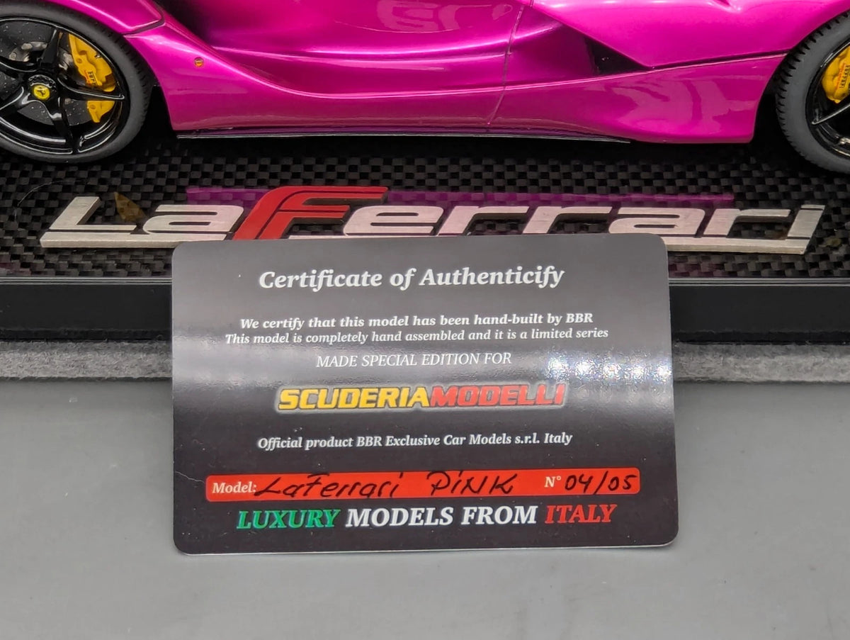 Modellautos 1:18 BBR Ferrari LaFerrari Pink Flash Ltd 04/05 OVP