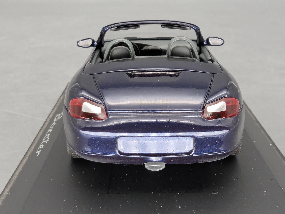 Modellautos 1:43 Schuco Porsche Boxter Blau Metallic mit Vitrine