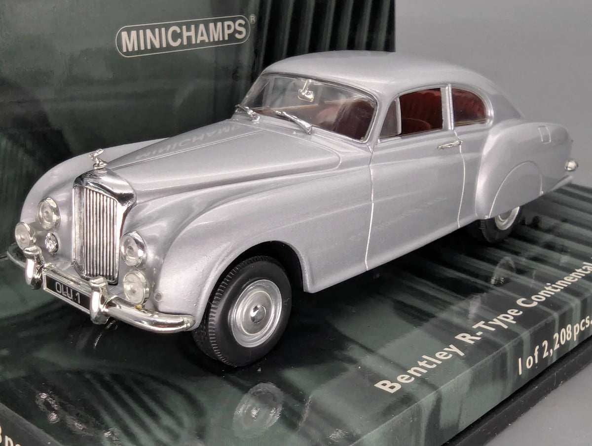 Modellautos 1:43 Minichamps Bentley R-Type Continental 1955 Silber mit OVP