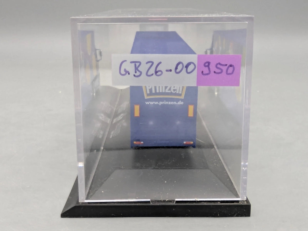 Lkw Modell 1:87 Herpa Extra Edition 6 MAN Krone De Beukelaer Prinzen mit Vitrine