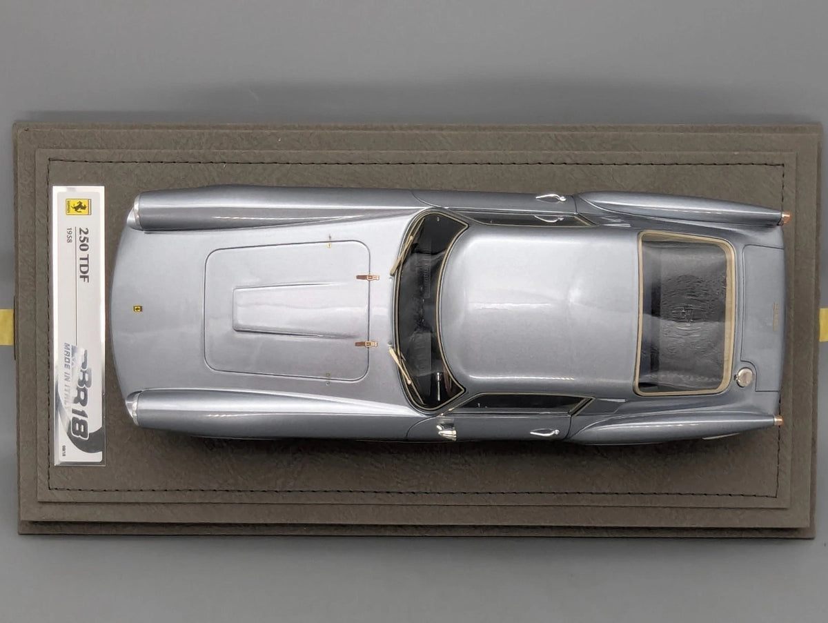 Modellautos 1:18 BBR Ferrari 250 TdF 1958 Met. Silver Ltd 09/18 Lederplatte OVP
