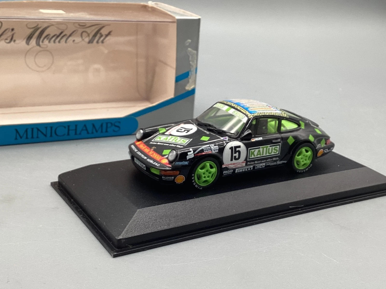 Modellautos 1:43 Minichamps Porsche 911 Carrera Cup Sieger 1993 Heger #15 OVP
