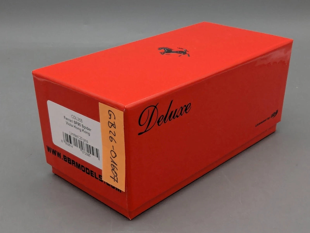Modellautos 1:43 BBR CALSITO Ferrari SF90 Spider Ltd 12/20 Viola Hong Kong OVP