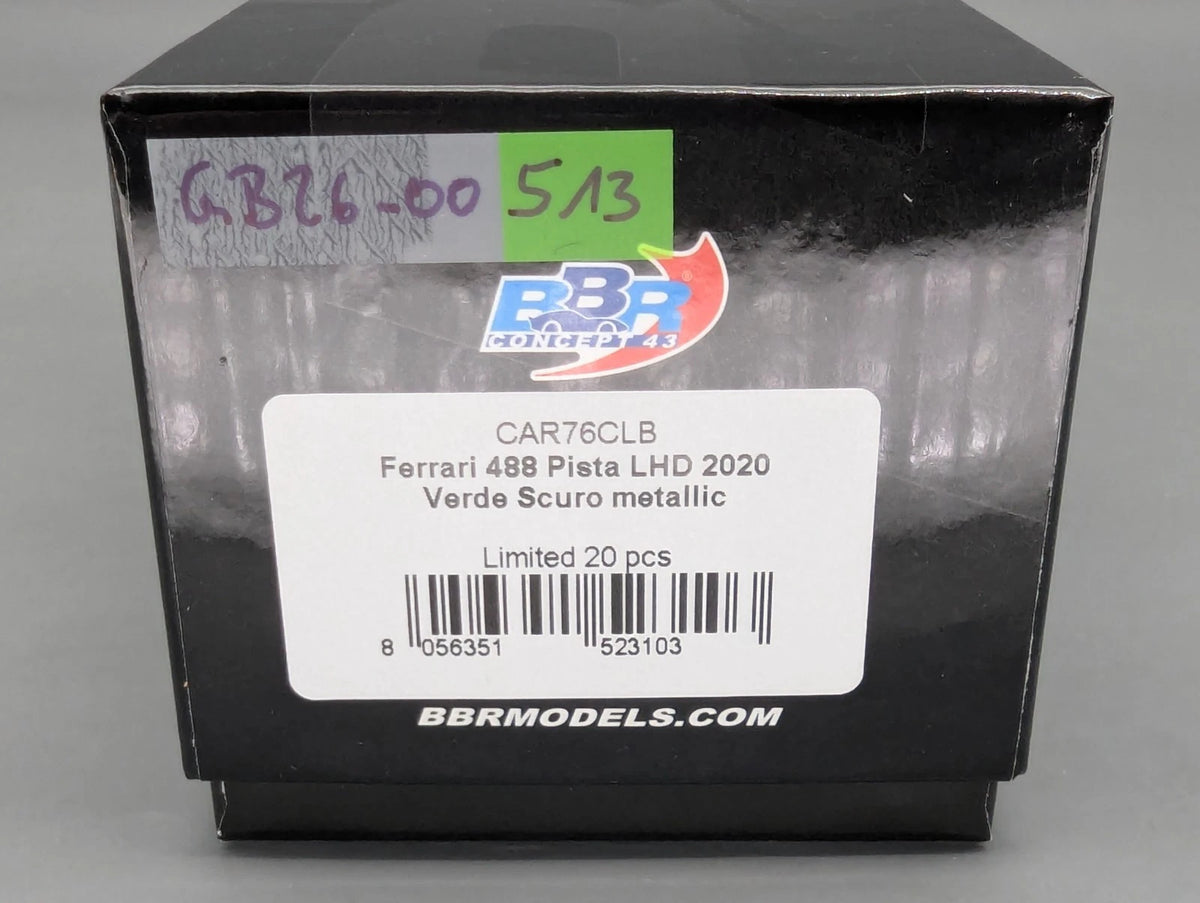 Modellautos 1:43 BBR Concept43 Ferrari 488 Pista LHD Verde Scuro Ltd 01/20 OVP