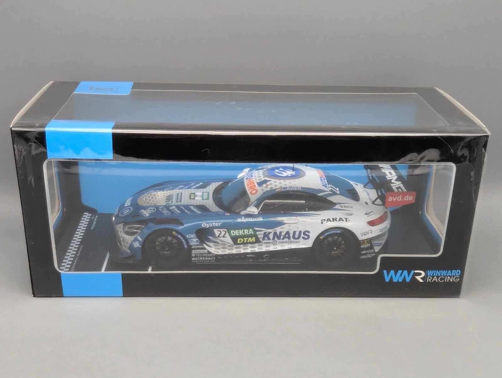Modellautos 1:18 Ixo Mercedes AMG GT3 Evo WINNER Hockenheim DTM 2022 #22 mit OVP