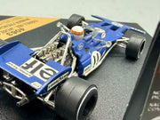 Modellautos 1:43 Quartzo Tyrrell 003 Jackie Stewart Winner French GP 72 +Vitrine