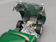 Modellautos 1:18 Bburago Jaguar E 1961 Metallic Grün mit Vitrine