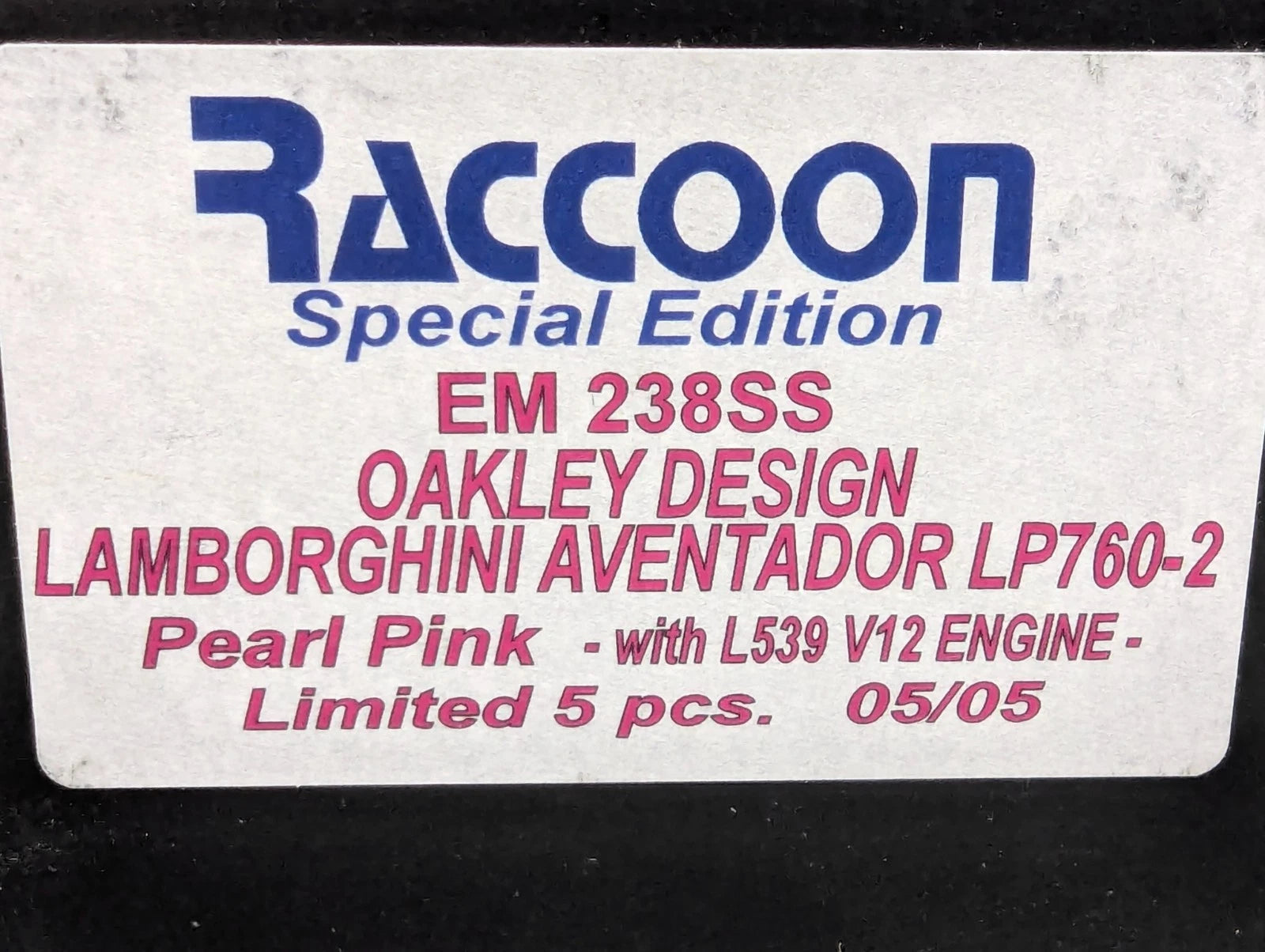 Eidolon Make Up 1:43 Lamborghini Aventador LP760-2 Engine Set Oakley 05/05 OVP