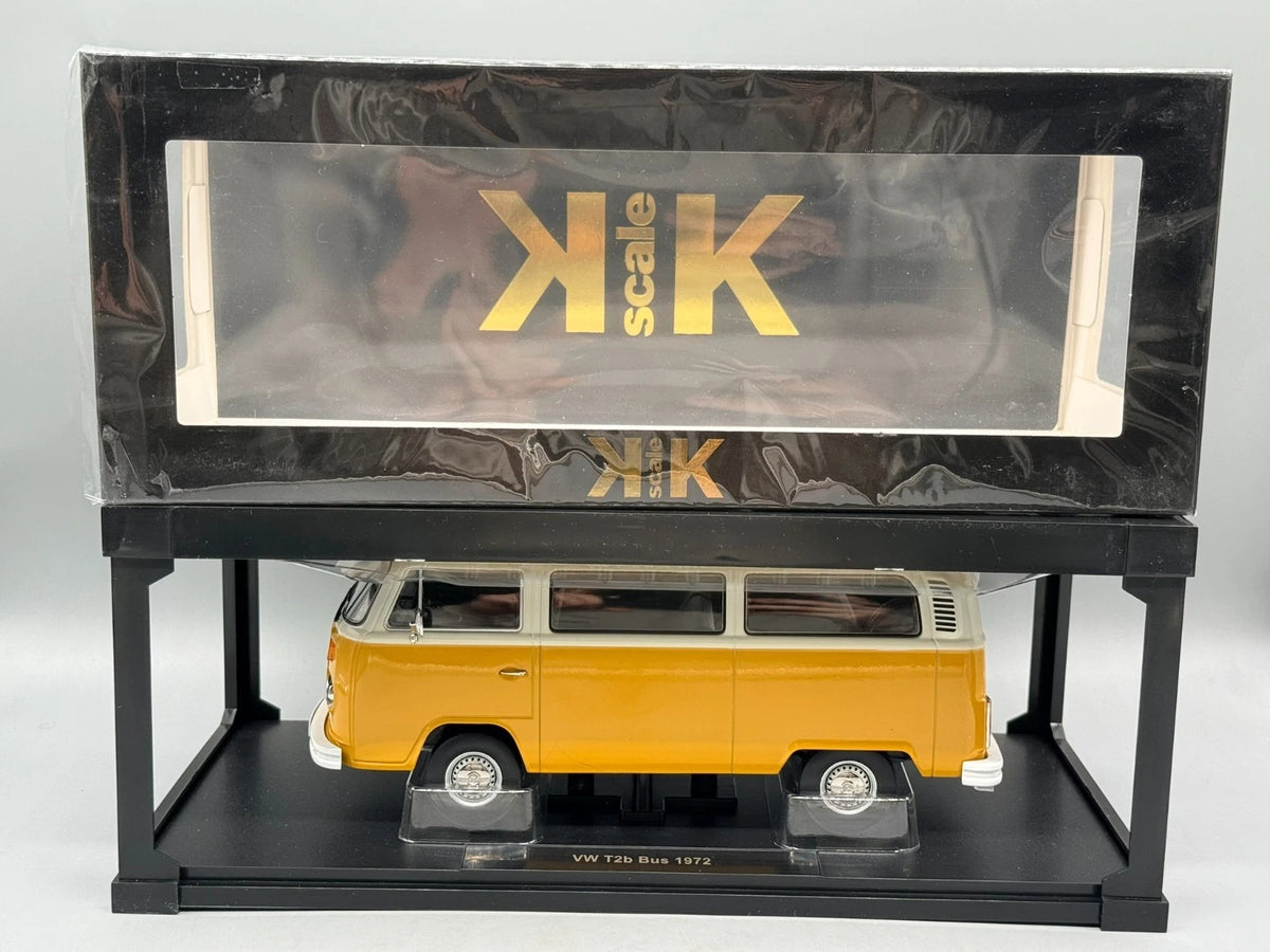 Modellautos 1:18 KK-Scale VW T2b Bus 1972 Gelb Weiß mit OVP
