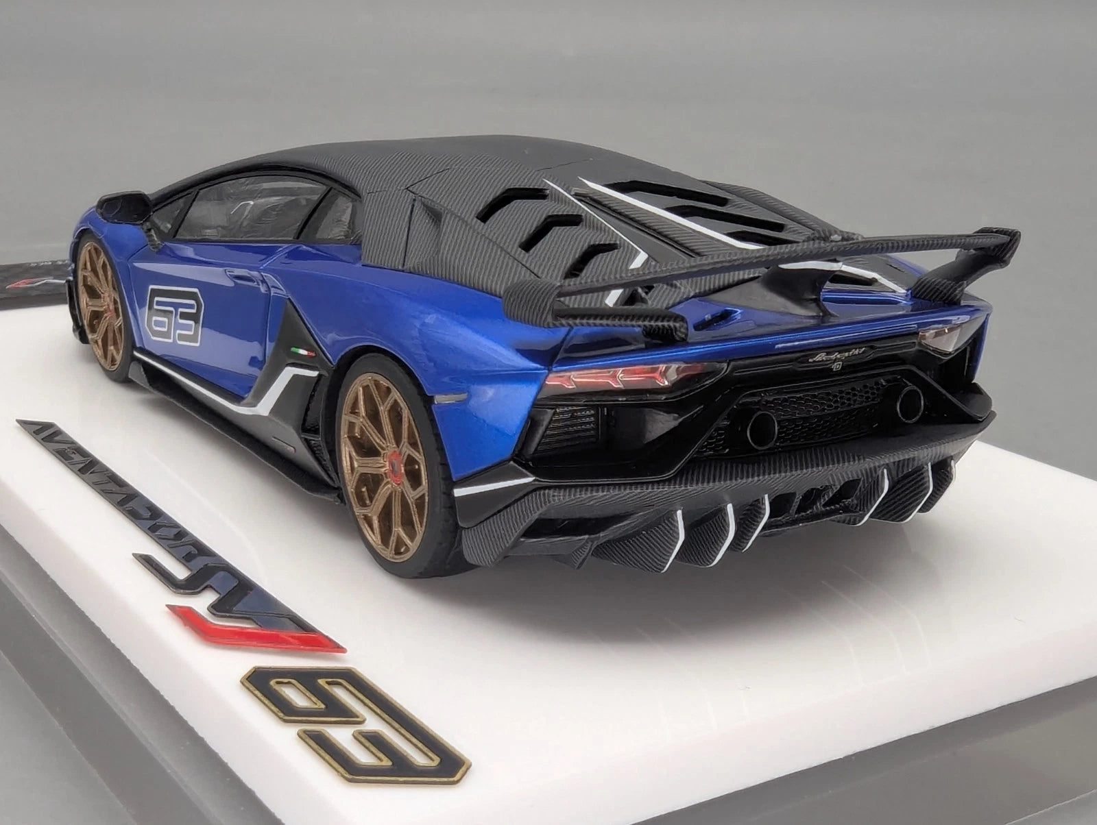 Eidolon Make Up 1:43 Lamborghini Aventador SVJ 63 2018 #63 Blu Ltd 57/63 OVP