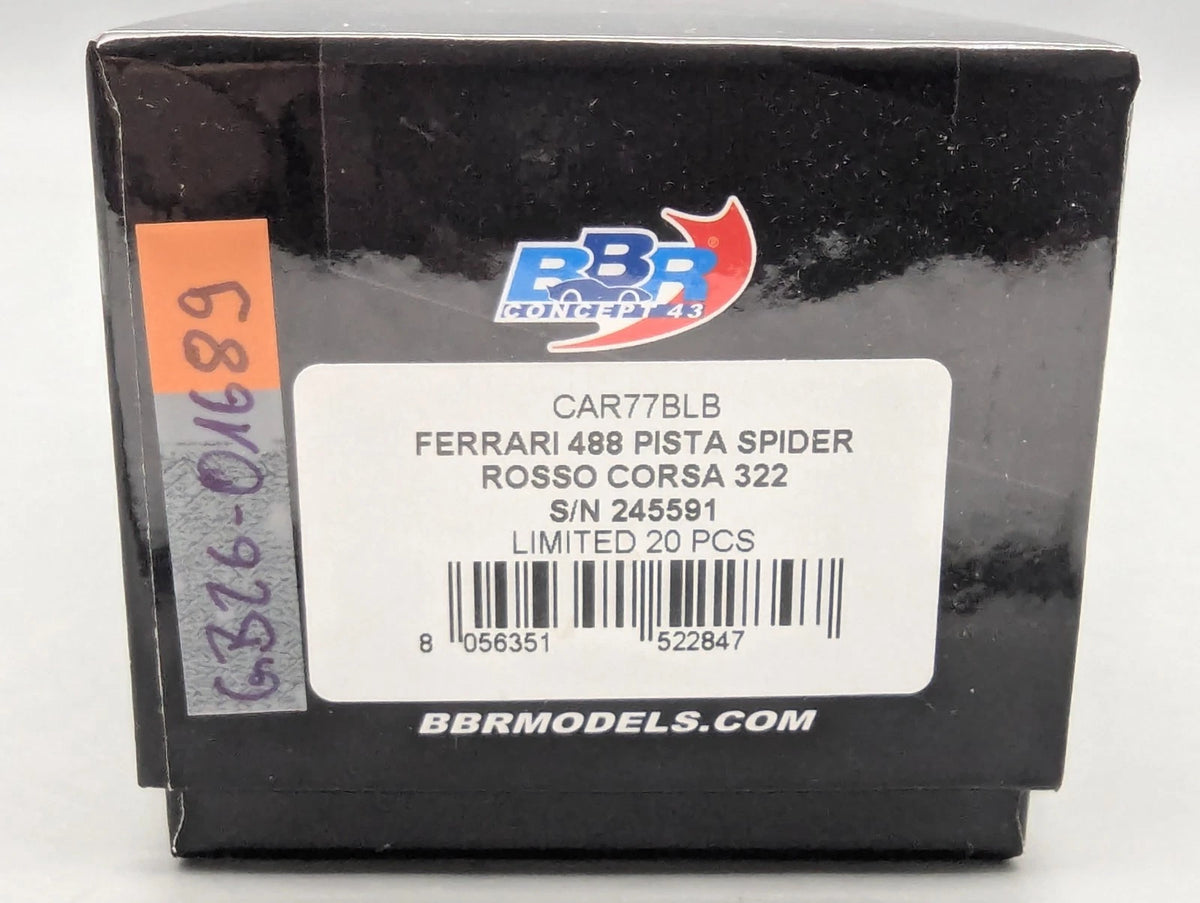 Modellautos 1:43 BBR Concept43 Ferrari 488 Pista Spider RHD Rot Ltd 01/20 OVP