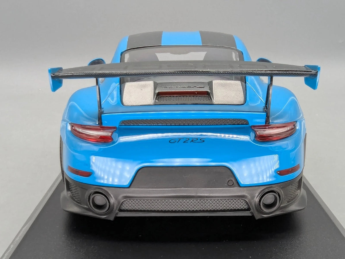 Modellautos 1:18 Minichamps Porsche 911 GT2RS 991.2 2018 Blue Weissach mit OVP
