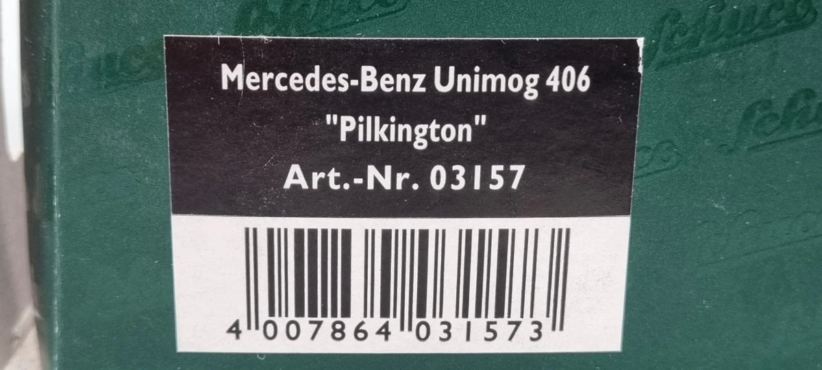 LKW Modelle 1:43 Schuco 03157 Mercedes-Benz Unimog 406 Feuerwehr Pilkington OVP