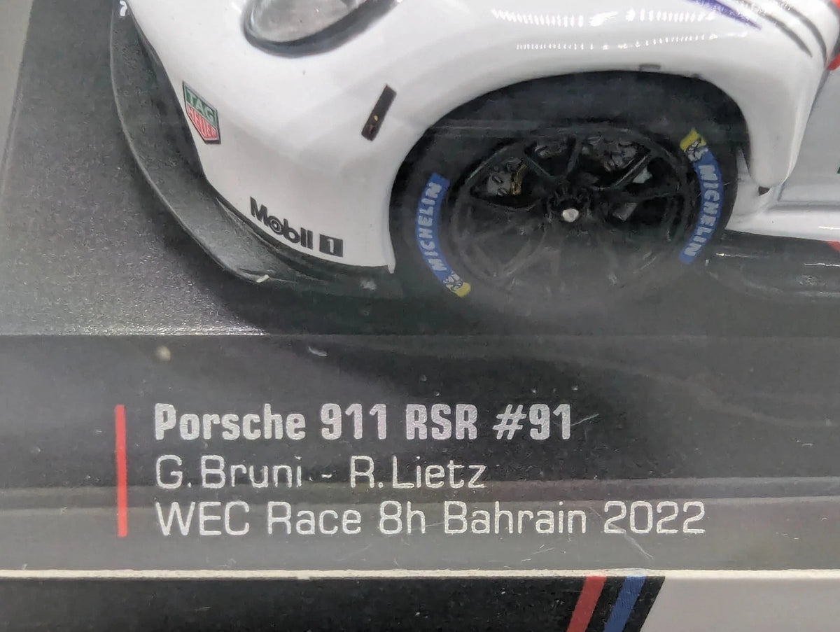 Modellautos 1:43 IXO Porsche 911 RSR WEC 8h Bahrain 2022 #91 Bruni Lietz mit OVP