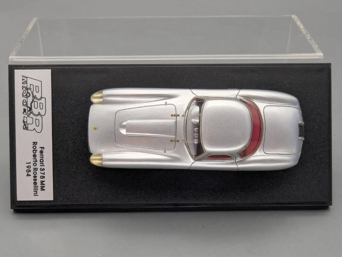 Modellautos 1:43 BBR Ferrari 375 MM Roberto Rossellini 1954 Metal Silver mit OVP