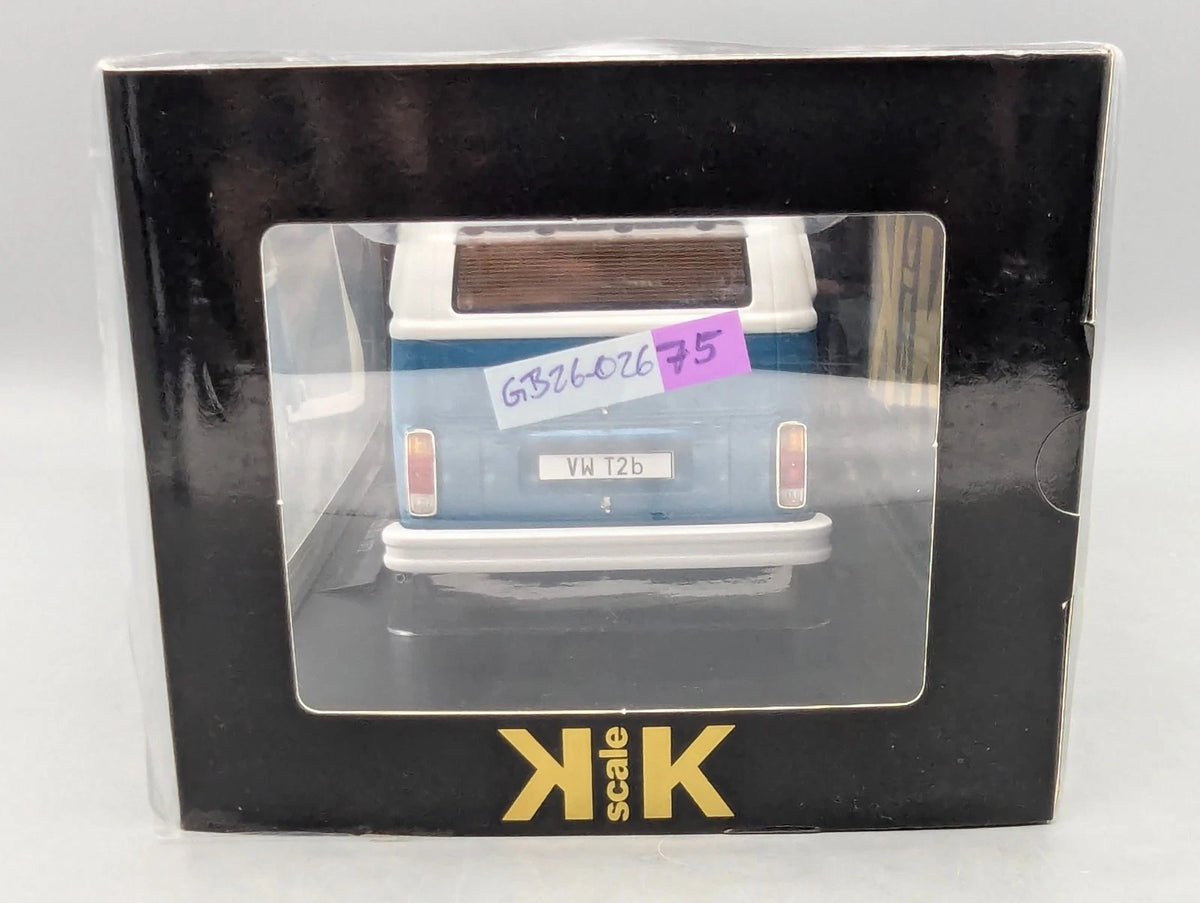 Modellautos 1:18 KK-Scale Volkswagen VW T2b Bus Türkisblau Weiß mit OVP