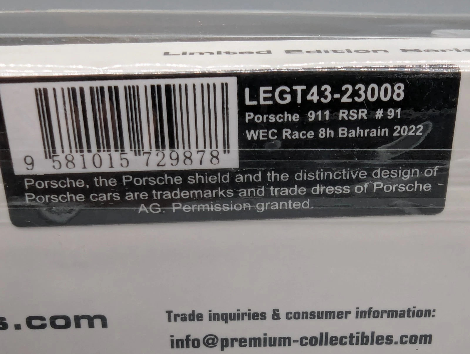 Modellautos 1:43 IXO Porsche 911 RSR WEC 8h Bahrain 2022 #91 Bruni Lietz mit OVP