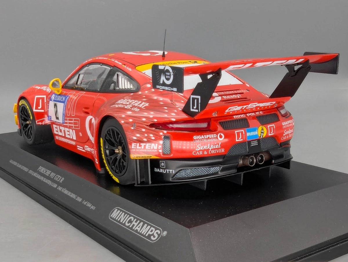 Modellautos 1:18 Minichamps Porsche 911 GT3 R 24h Nürburgring 2018 #2 OVP