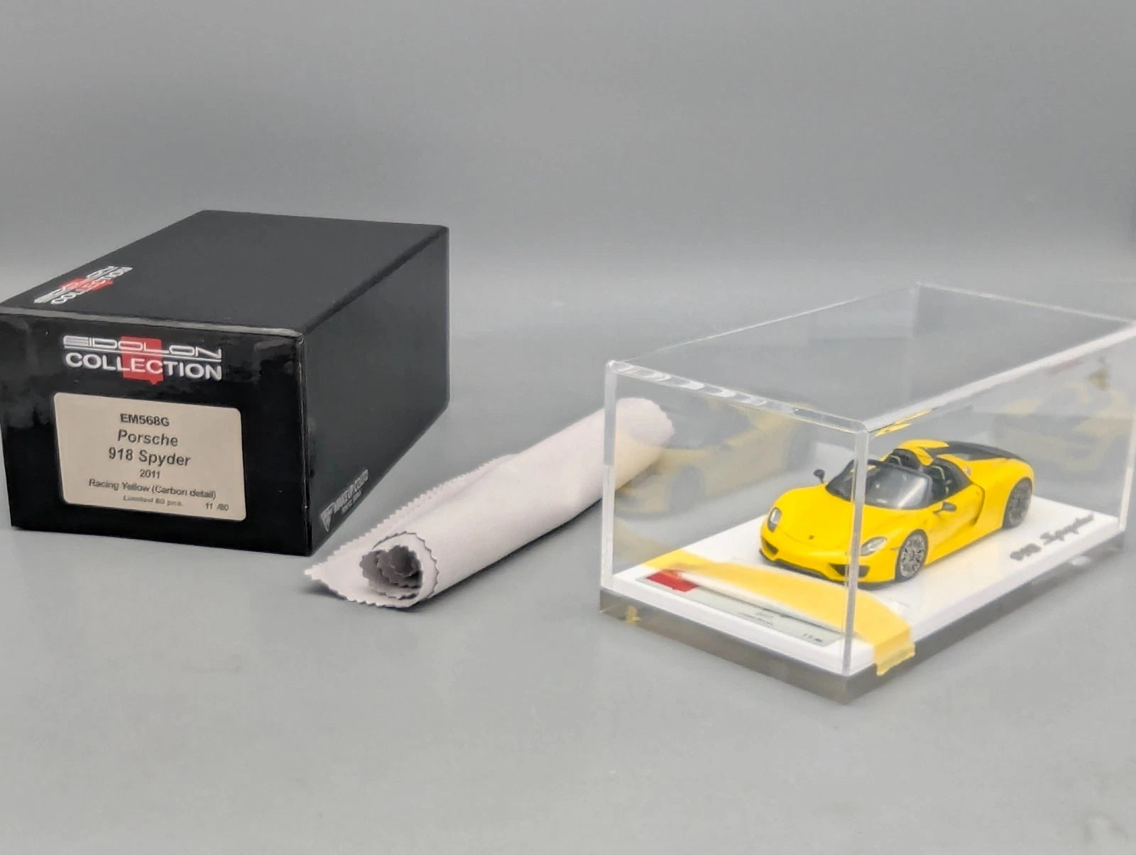 Eidolon Make Up 1:43 Porsche 918 Spyder 2011 Racing Yellow Ltd 11/80 mit OVP