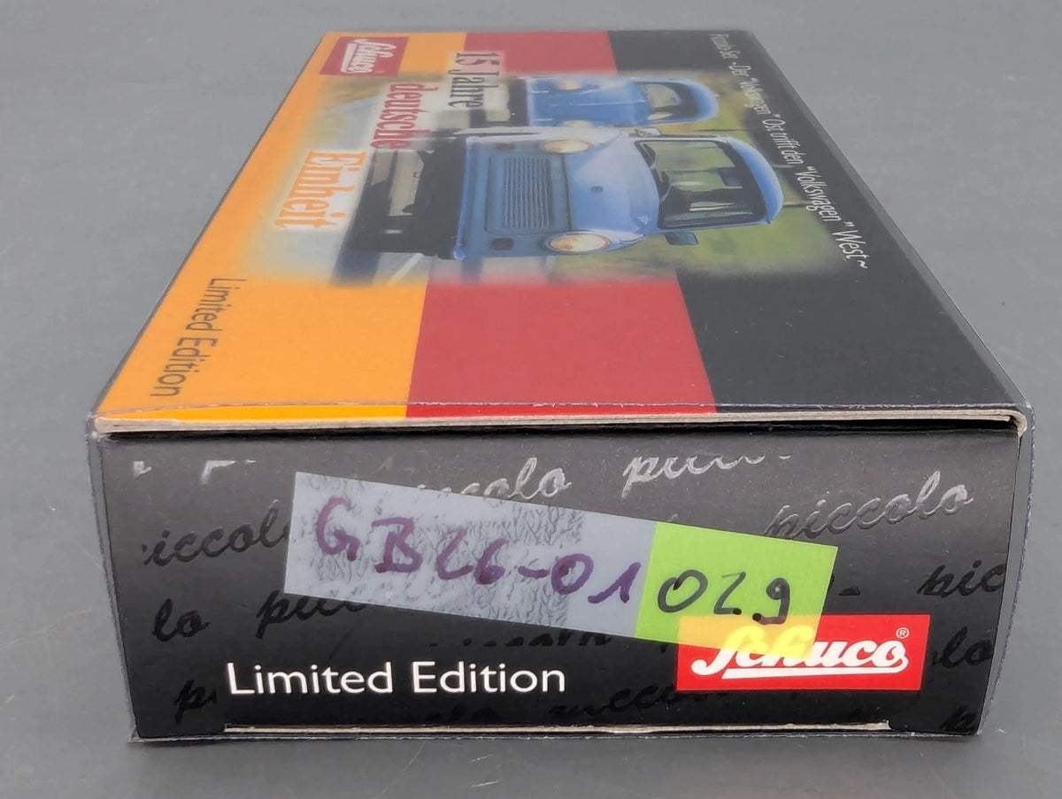 Modellautos 1:90 Schuco Piccolo Set 15 Jahre deutsche Einheit VW + Trabant OVP