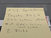 Modellautos 1:43 Spark Toyota 94 CV 24h LeMans 1994 2. Platz #1 Eddie Irvine