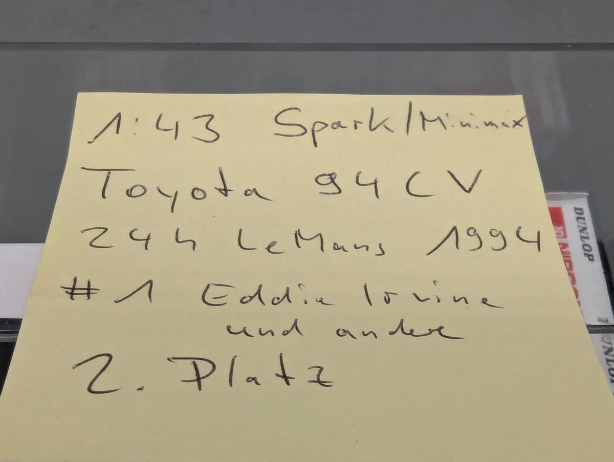 Modellautos 1:43 Spark Toyota 94 CV 24h LeMans 1994 2. Platz #1 Eddie Irvine