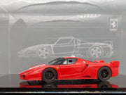 Modellautos 1:43 BBR Ferrari FXX 2006 Rot 005/150 Spiegelplatte Vitrine OVP
