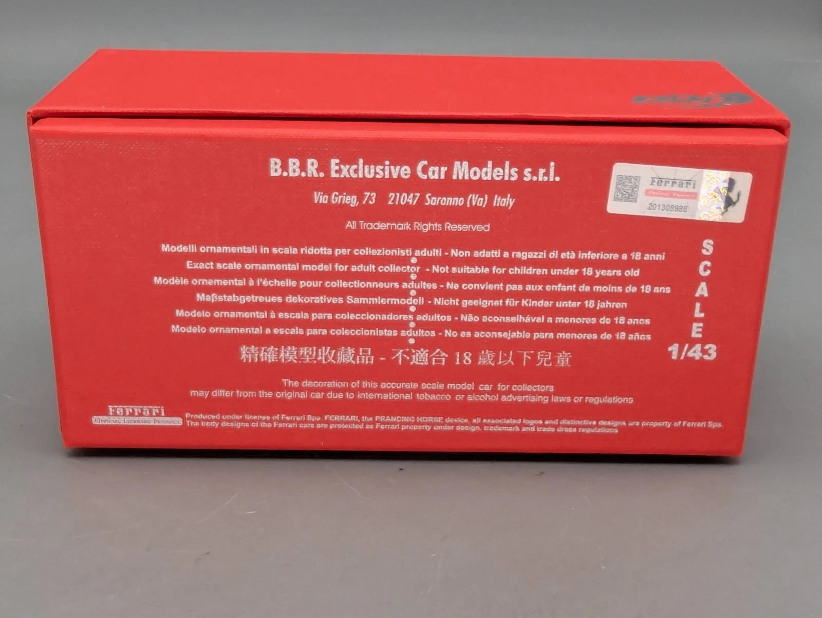 Modellautos 1:43 BBR Deluxe Calsito Ferrari FXX-K Blue Nart Ltd 01/20 OVP