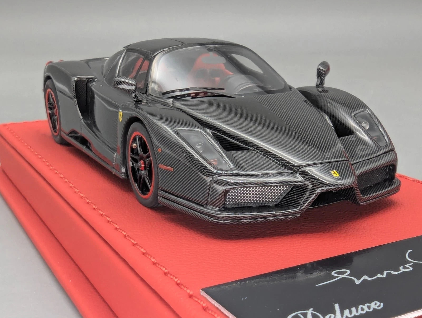 Modellautos 1:43 BBR Deluxe Ferrari Enzo Gloss Full Carbon Fibre Ltd 04/35 OVP