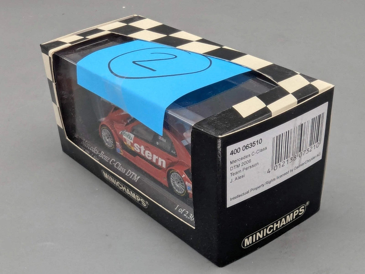 Modellautos 1:43 Minichamps Mercedes Benz C-Klasse DTM 2006 #10 J. Alesi mit OVP