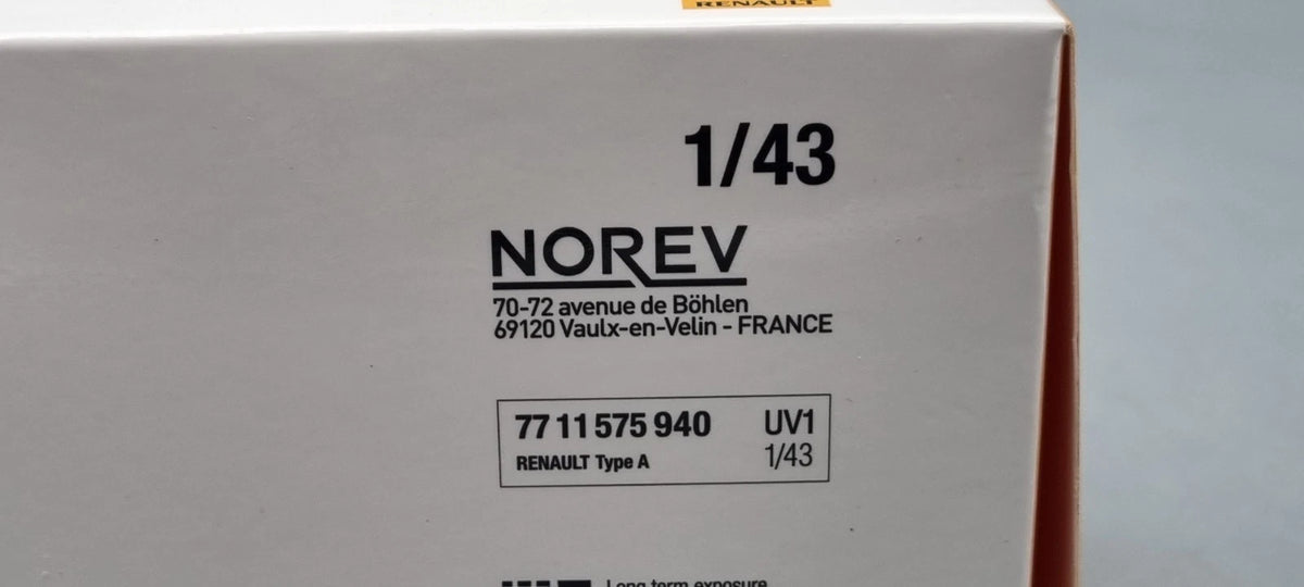 Modelautos 1:43 Norev Renault Type A Dealer OVP