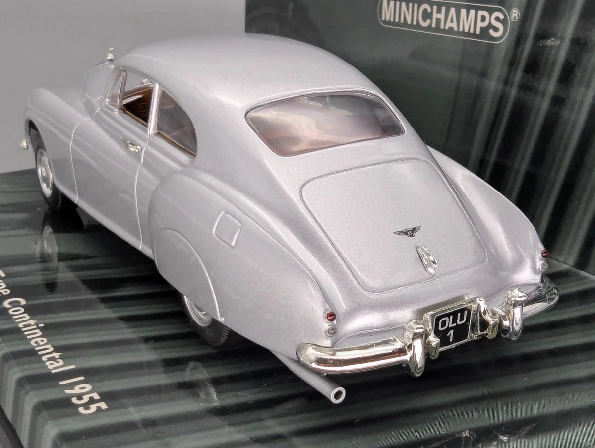 Modellautos 1:43 Minichamps Bentley R-Type Continental 1955 Silber mit OVP