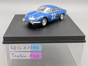 Modellautos 1:43 Trofeu Alpine A110 1600 S Rallye AGACI 1972 #22 mit Vitrine