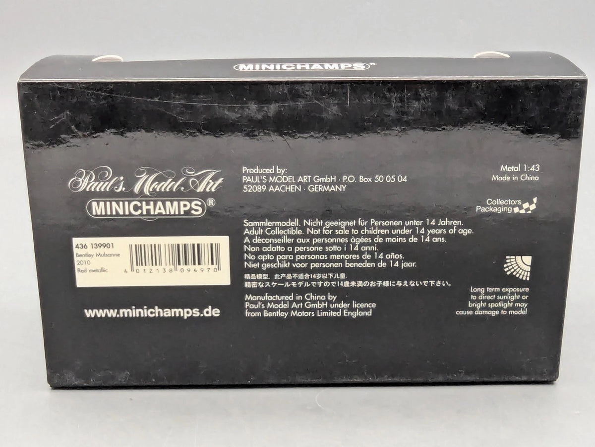 Modellautos 1:43 Minichamps Bentley Mulsanne 2010 Rot Red Metallic mit OVP