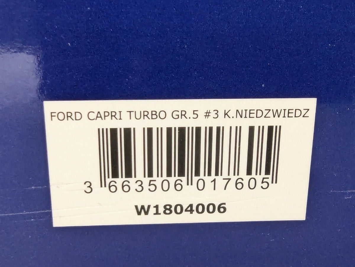 Modellautos 1:18 Werk83 Ford Capri Turbo Gr.5  DRM 1982 #3 K. Niedzwiedz OVP