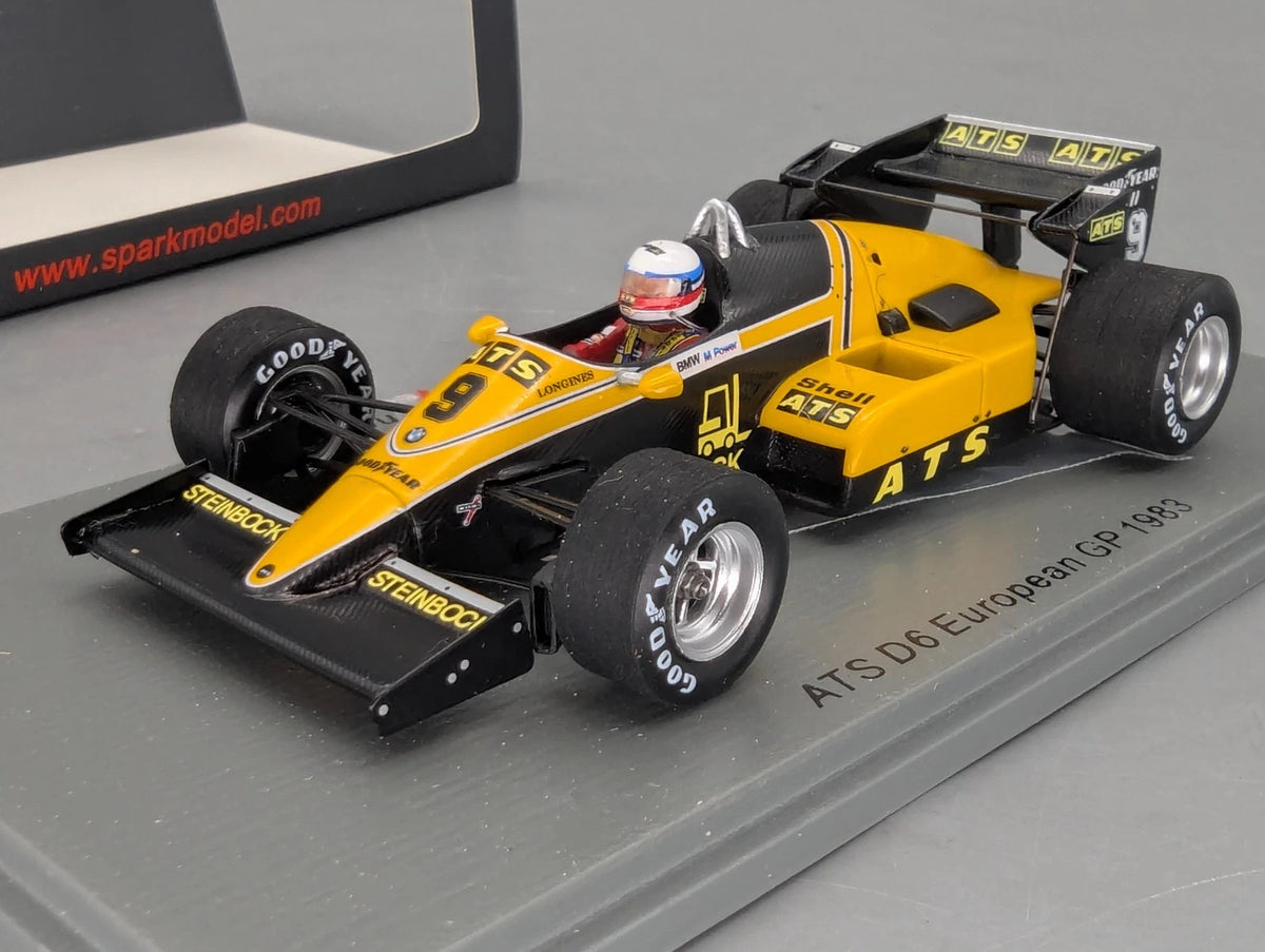 Modellautos 1:43 Spark S3922 ATS D6 European GP 1983 #9 M. Winkelhock OVP