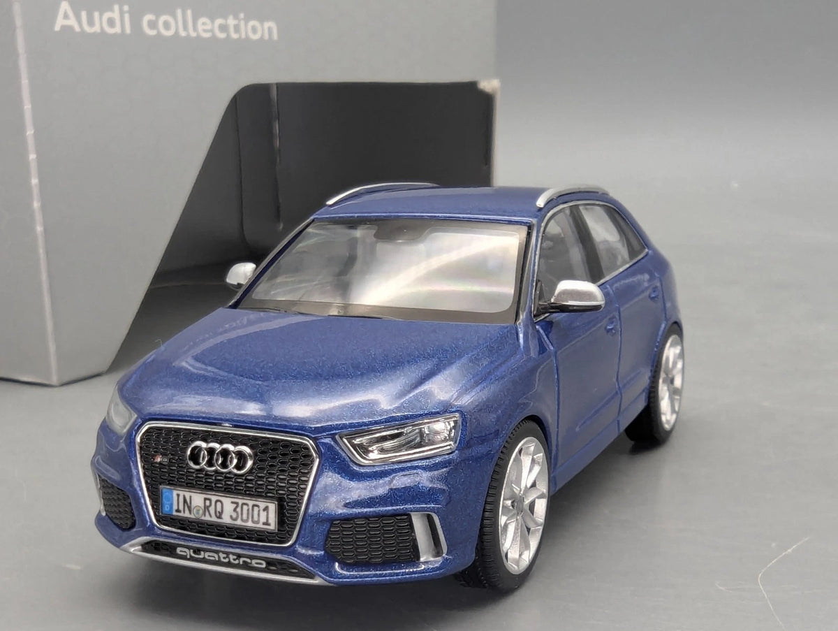 Modellautos 1:43 Schuco Audi RS Q3 Sepang Blau Metallic mit Dealer OVP